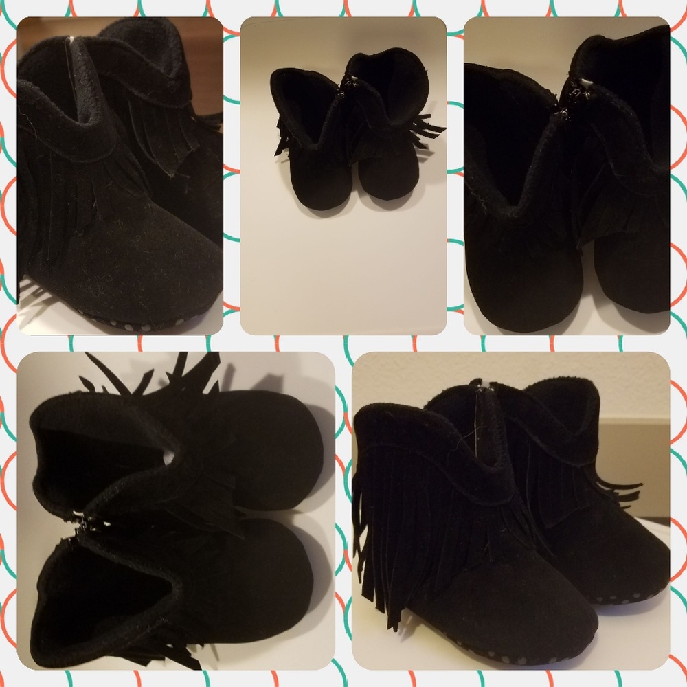 Baby Girl soft bottom cowgirl fringed boots